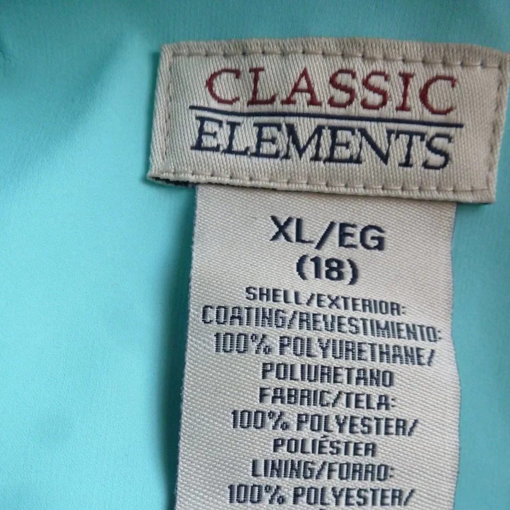 💙 Cozy Teal Zip-Up Long Rain Jacket / Trench Coat – NWOT 💙 Classic Elements | - Picture 11 of 11